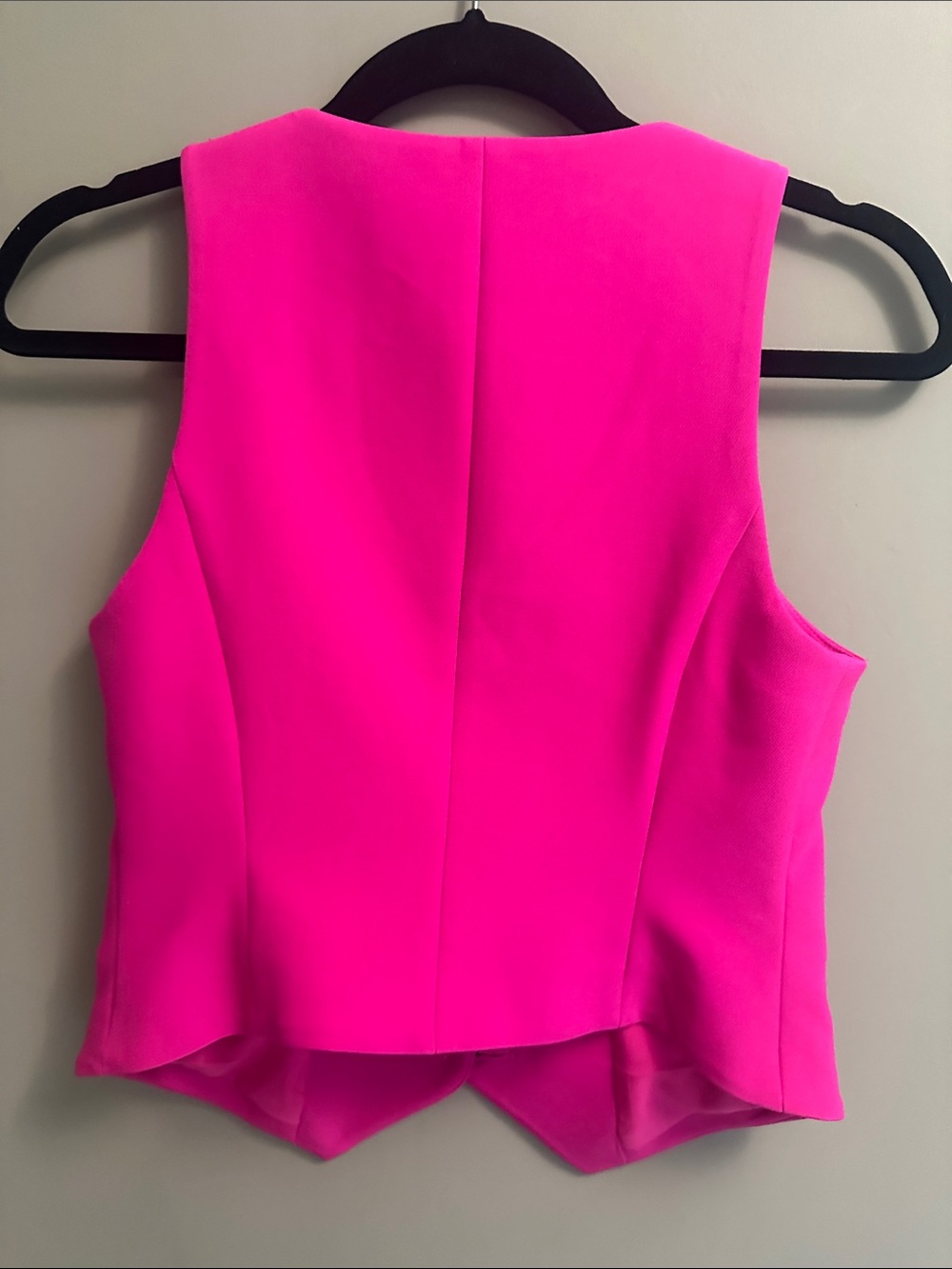 NWT EXPRESS Studio stretch 5 button vest XS NEON BERRY - Picture 3 of 4